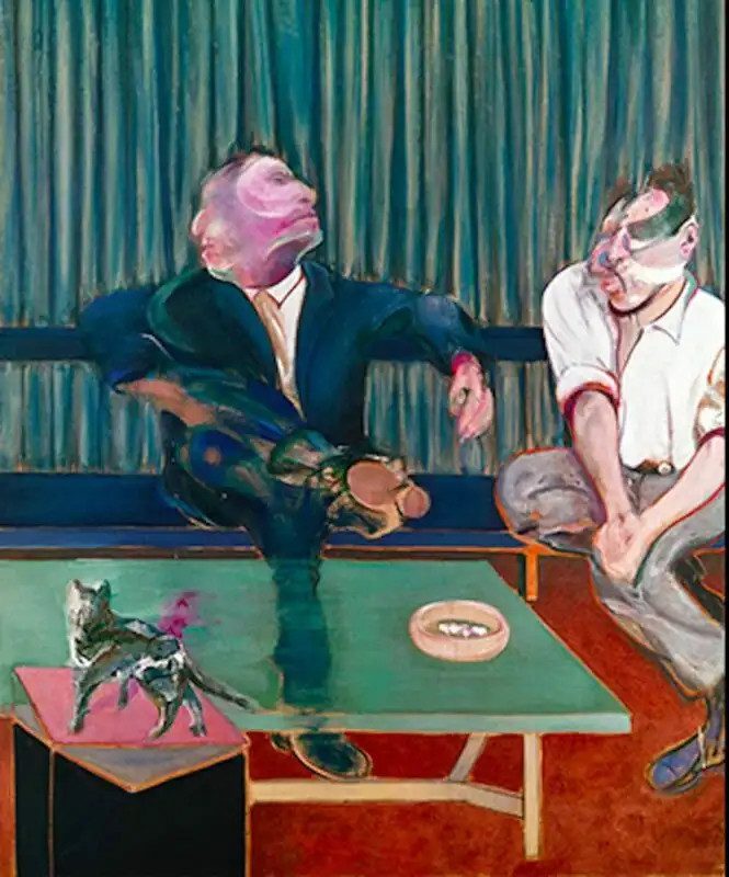 “Portrait of George Dyer and Lucian Freud'' by Francis Bacon, 1967 | Source: thecollectorlcom via Francis Bacon Official Website