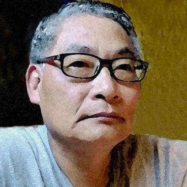 A digital painting of an older man wearing glasses, with a thoughtful expression and soft, warm colors in the background.